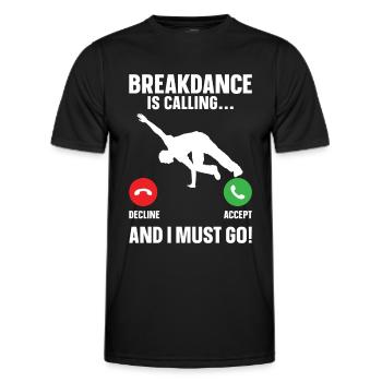 Break Dancing - Men's Functional T-Shirt - black - Front - AI Model Male 178 dark (178cm)