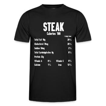 Steak - Männer Funktions-T-Shirt - Schwarz - Vorne - AI Model Male 178 dark (178cm)