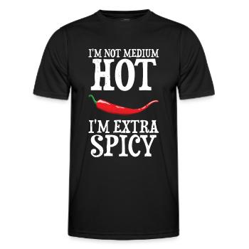 Chili-Pfeffer - Männer Funktions-T-Shirt - Schwarz - Vorne - AI Model Male 178 dark (178cm)