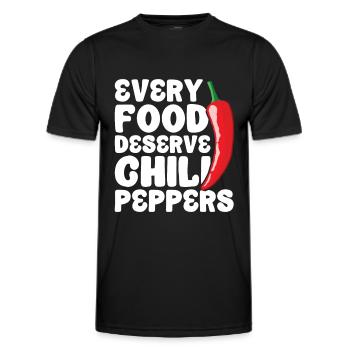 Chili-Pfeffer - Männer Funktions-T-Shirt - Schwarz - Vorne - AI Model Male 178 dark (178cm)