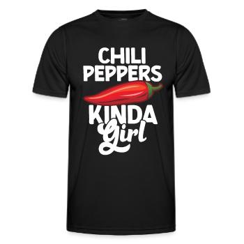 Chili-Pfeffer - Männer Funktions-T-Shirt - Schwarz - Vorne - AI Model Male 178 dark (178cm)