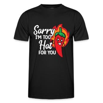 Chili pepper - Men's Functional T-Shirt - black - Front - AI Model Male 178 dark (178cm)