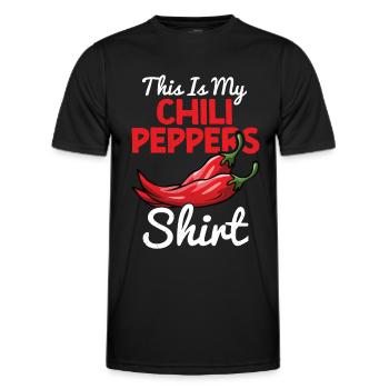 Chili pepper - Men's Functional T-Shirt - black - Front - AI Model Male 178 dark (178cm)