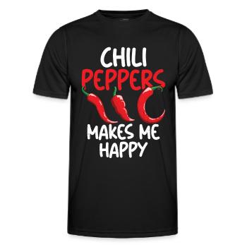 Chili-Pfeffer - Männer Funktions-T-Shirt - Schwarz - Vorne - AI Model Male 178 dark (178cm)