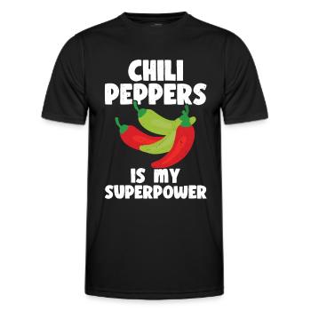 Chili-Pfeffer - Männer Funktions-T-Shirt - Schwarz - Vorne - AI Model Male 178 dark (178cm)