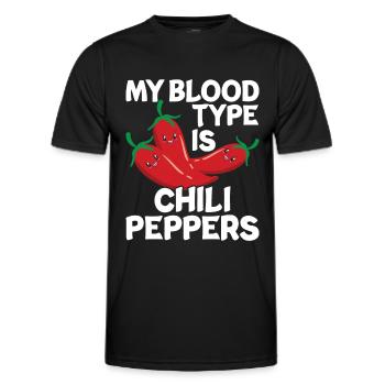 Chili-Pfeffer - Männer Funktions-T-Shirt - Schwarz - Vorne - AI Model Male 178 dark (178cm)