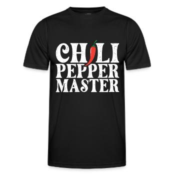 Chili-Pfeffer - Männer Funktions-T-Shirt - Schwarz - Vorne - AI Model Male 178 dark (178cm)