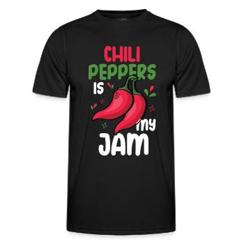 Chili-Pfeffer - Männer Funktions-T-Shirt - Schwarz - Vorne - AI Model Male 178 dark (178cm)