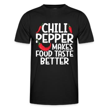 Chili-Pfeffer - Männer Funktions-T-Shirt - Schwarz - Vorne - AI Model Male 178 dark (178cm)