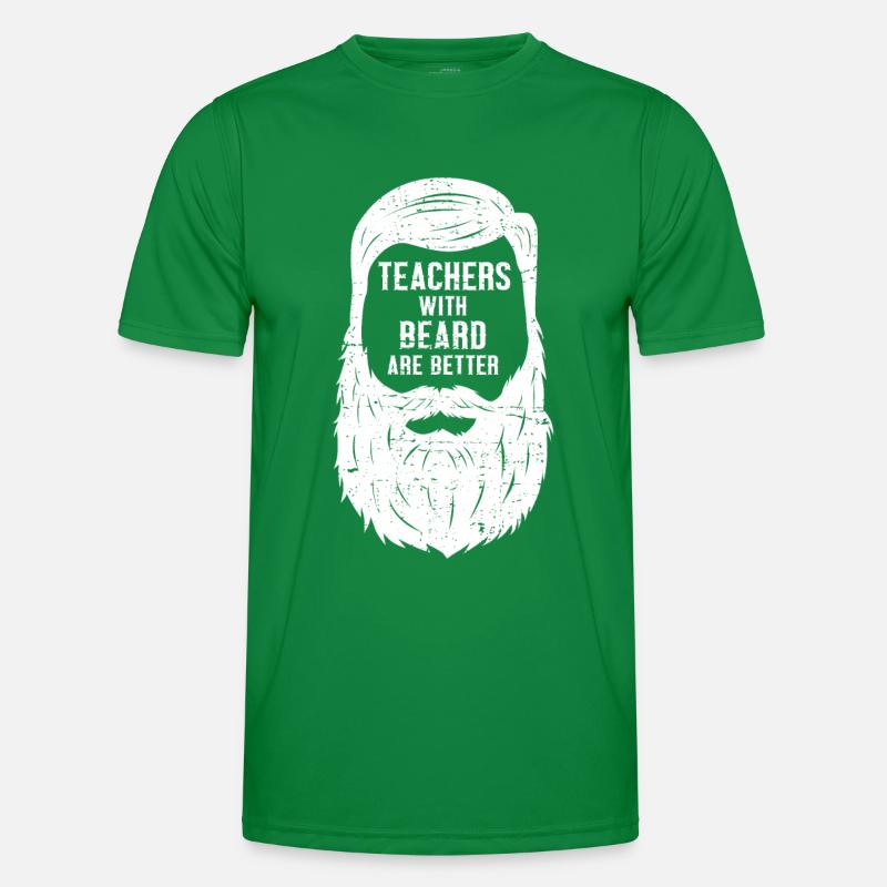 Bärtiger Lehrer Männer Funktions-T-Shirt