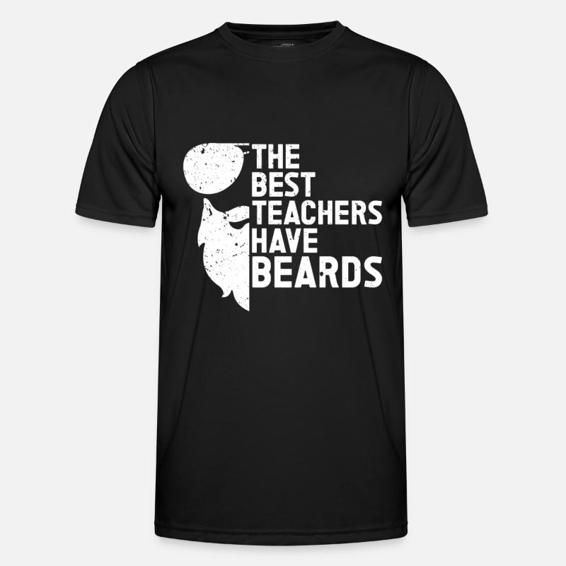 Bärtiger Lehrer - Männer Funktions-T-Shirt - Schwarz