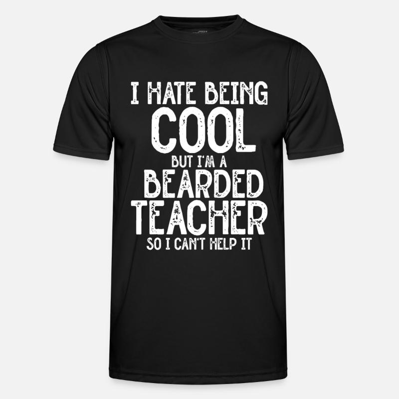 Bärtiger Lehrer - Männer Funktions-T-Shirt - Schwarz