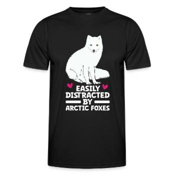 Amoureux du renard arctique - T-shirt sport Homme - noir - Devant - AI Model Male 178 dark (178cm)