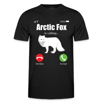 Amoureux du renard arctique - T-shirt sport Homme - noir - Devant - AI Model Male 178 dark (178cm)