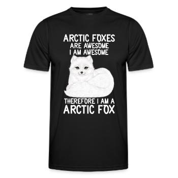 Amoureux du renard arctique - T-shirt sport Homme - noir - Devant - AI Model Male 178 dark (178cm)