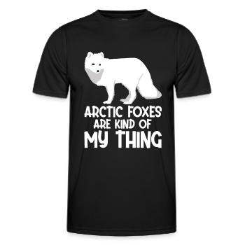 Amoureux du renard arctique - T-shirt sport Homme - noir - Devant - AI Model Male 178 dark (178cm)