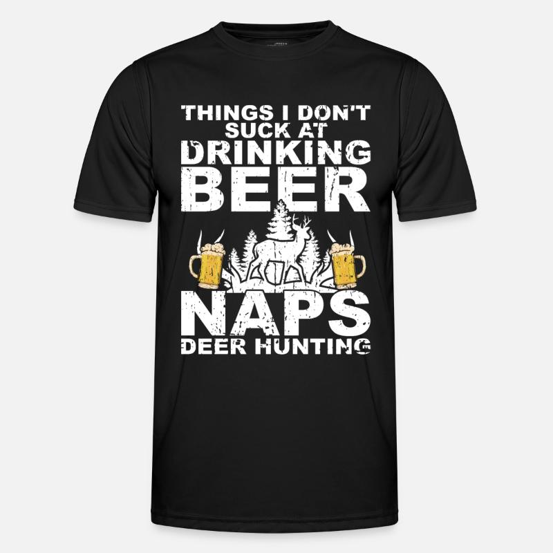 Jagd Und Bier - Männer Funktions-T-Shirt - Schwarz