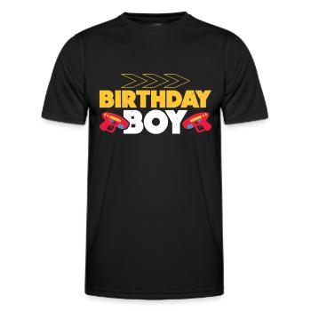 Birthday Children Laser Tag - Men's Functional T-Shirt - black - Front - AI Model Male 178 dark (178cm)