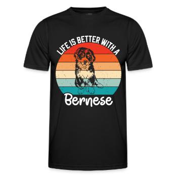 Berner - Männer Funktions-T-Shirt - Schwarz - Vorne - AI Model Male 178 dark (178cm)