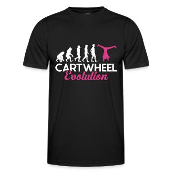 Wagenrad -Gymnast Stürzen - Männer Funktions-T-Shirt - Schwarz - Vorne - AI Model Male 178 dark (178cm)