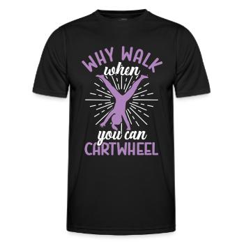 Wagenrad -Gymnast Stürzen - Männer Funktions-T-Shirt - Schwarz - Vorne - AI Model Male 178 dark (178cm)