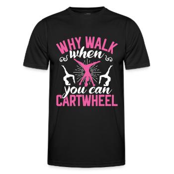 Wagenrad -Gymnast Stürzen - Männer Funktions-T-Shirt - Schwarz - Vorne - AI Model Male 178 dark (178cm)