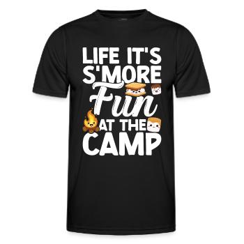 Marshmallow S'more - Männer Funktions-T-Shirt - Schwarz - Vorne - AI Model Male 178 dark (178cm)