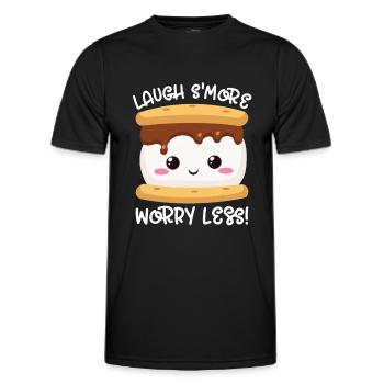 Marshmallow S'more - Männer Funktions-T-Shirt - Schwarz - Vorne - AI Model Male 178 dark (178cm)