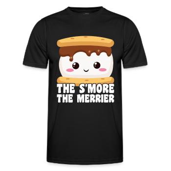 Marshmallow S'more - Männer Funktions-T-Shirt - Schwarz - Vorne - AI Model Male 178 dark (178cm)