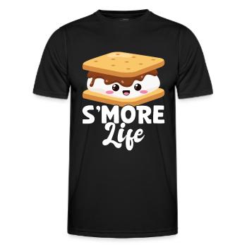 Marshmallow S'more - Männer Funktions-T-Shirt - Schwarz - Vorne - AI Model Male 178 dark (178cm)