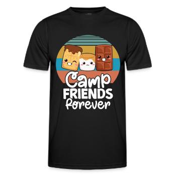 Marshmallow S'more - Männer Funktions-T-Shirt - Schwarz - Vorne - AI Model Male 178 dark (178cm)