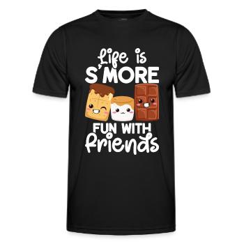 Marshmallow S'more - Männer Funktions-T-Shirt - Schwarz - Vorne - AI Model Male 178 dark (178cm)