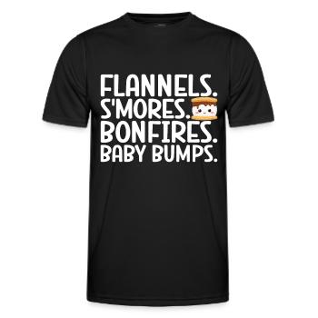Marshmallow S'more - Männer Funktions-T-Shirt - Schwarz - Vorne - AI Model Male 178 dark (178cm)