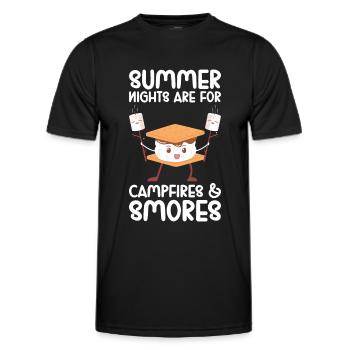 Marshmallow S'more - Männer Funktions-T-Shirt - Schwarz - Vorne - AI Model Male 178 dark (178cm)