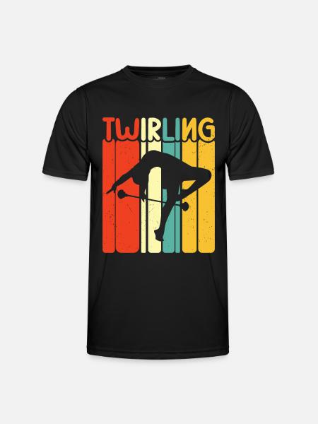 Tambourstab swirling - Men's Functional T-Shirt - black