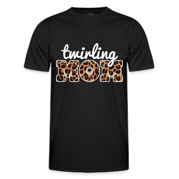 Tambourstab swirling - Men's Functional T-Shirt - black - Front - AI Model Male 178 dark (178cm)