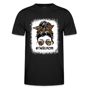 Tambourstab swirling - Men's Functional T-Shirt - black - Front - AI Model Male 178 dark (178cm)