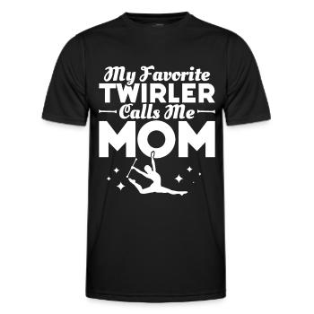 Tambourstab swirling - Men's Functional T-Shirt - black - Front - AI Model Male 178 dark (178cm)
