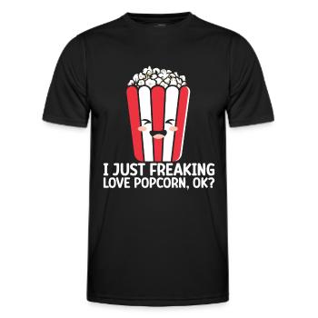 Popcorn - Men's Functional T-Shirt - black - Front - AI Model Male 178 dark (178cm)
