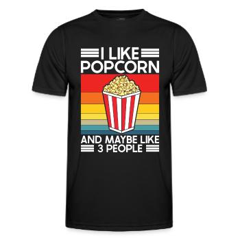 Popcorn - Men's Functional T-Shirt - black - Front - AI Model Male 178 dark (178cm)