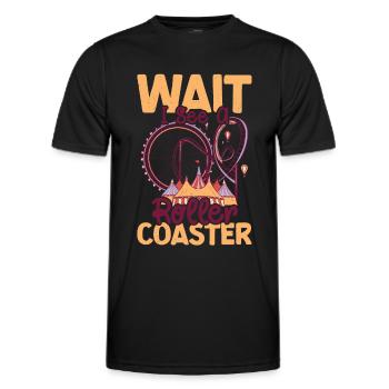 Roller coaster - Men's Functional T-Shirt - black - Front - AI Model Male 178 dark (178cm)