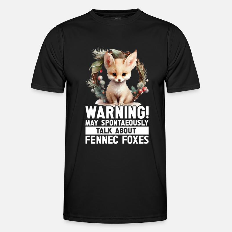 Fennec Fox - Männer Funktions-T-Shirt - Schwarz