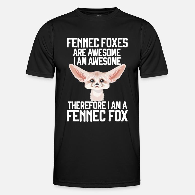 Fennec Fox - Männer Funktions-T-Shirt - Schwarz