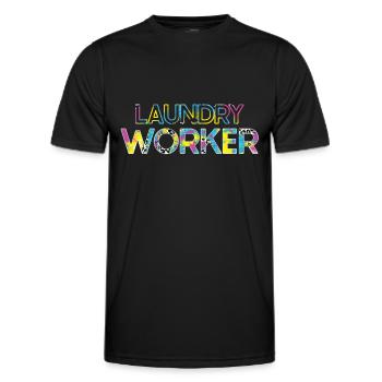 Wash workers - Men's Functional T-Shirt - black - Front - AI Model Male 178 dark (178cm)