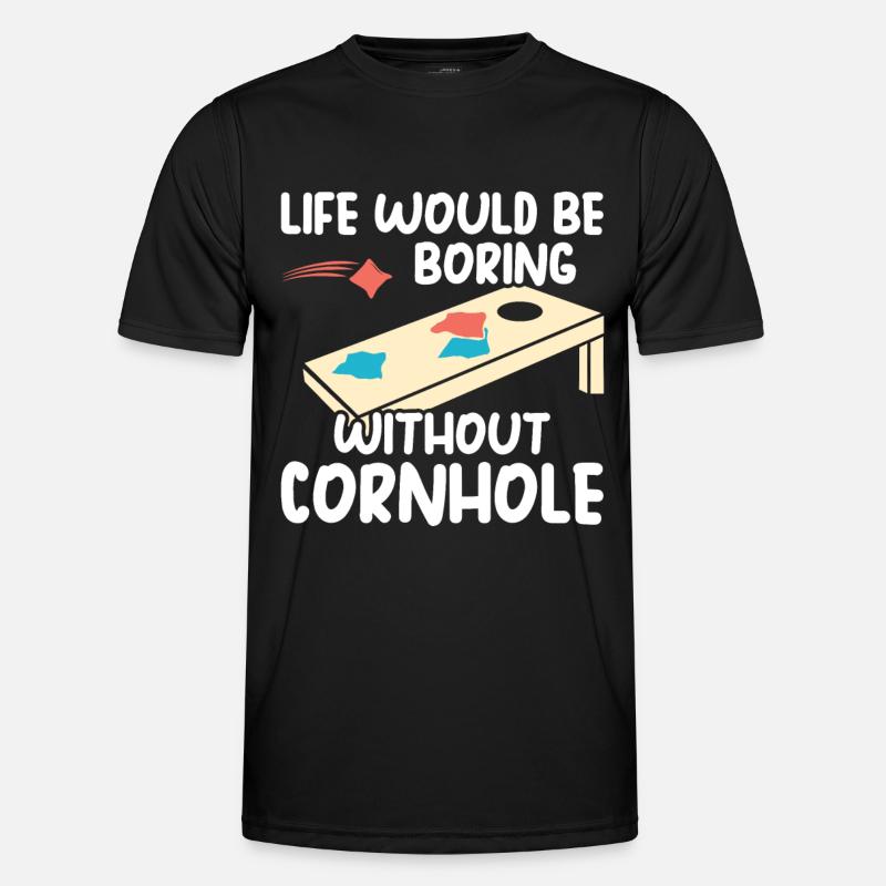 Cornhole - Männer Funktions-T-Shirt - Schwarz