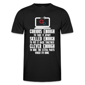 Computer Repair Technology Support Technology - Men's Functional T-Shirt - black - Front - AI Model Male 178 dark (178cm)