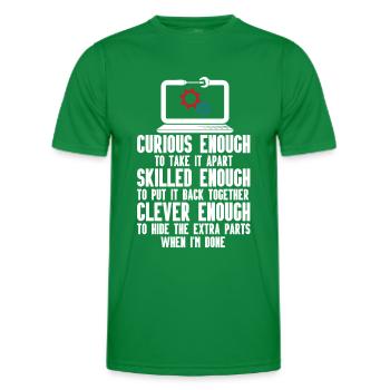 Technologie de soutien à la réparation d’ordinateurs - T-shirt sport Homme - vert - Devant - AI Model Male 178 dark (178cm)