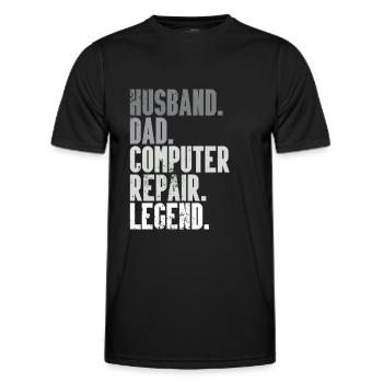 Computer Repair Technology Support Technology - Men's Functional T-Shirt - black - Front - AI Model Male 178 dark (178cm)