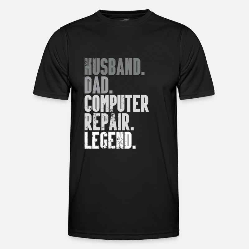 Computerreparaturtechnologie -Support -Technologie - Männer Funktions-T-Shirt - Schwarz