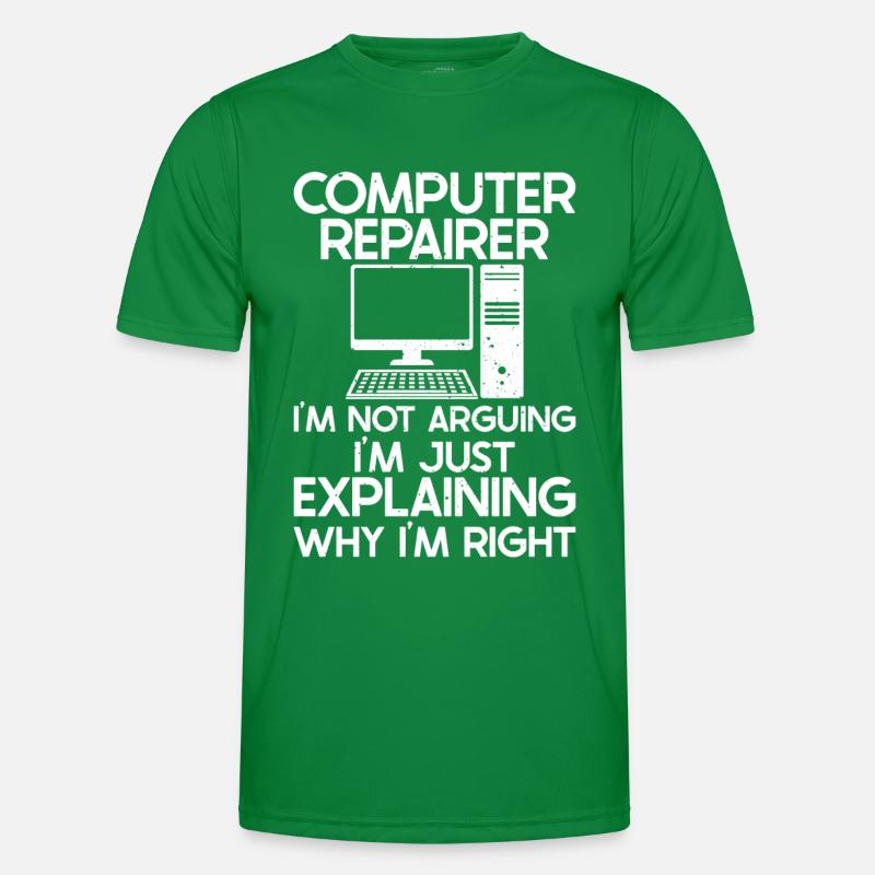 Computerreparaturtechnologie -Support -Technologie Männer Funktions-T-Shirt